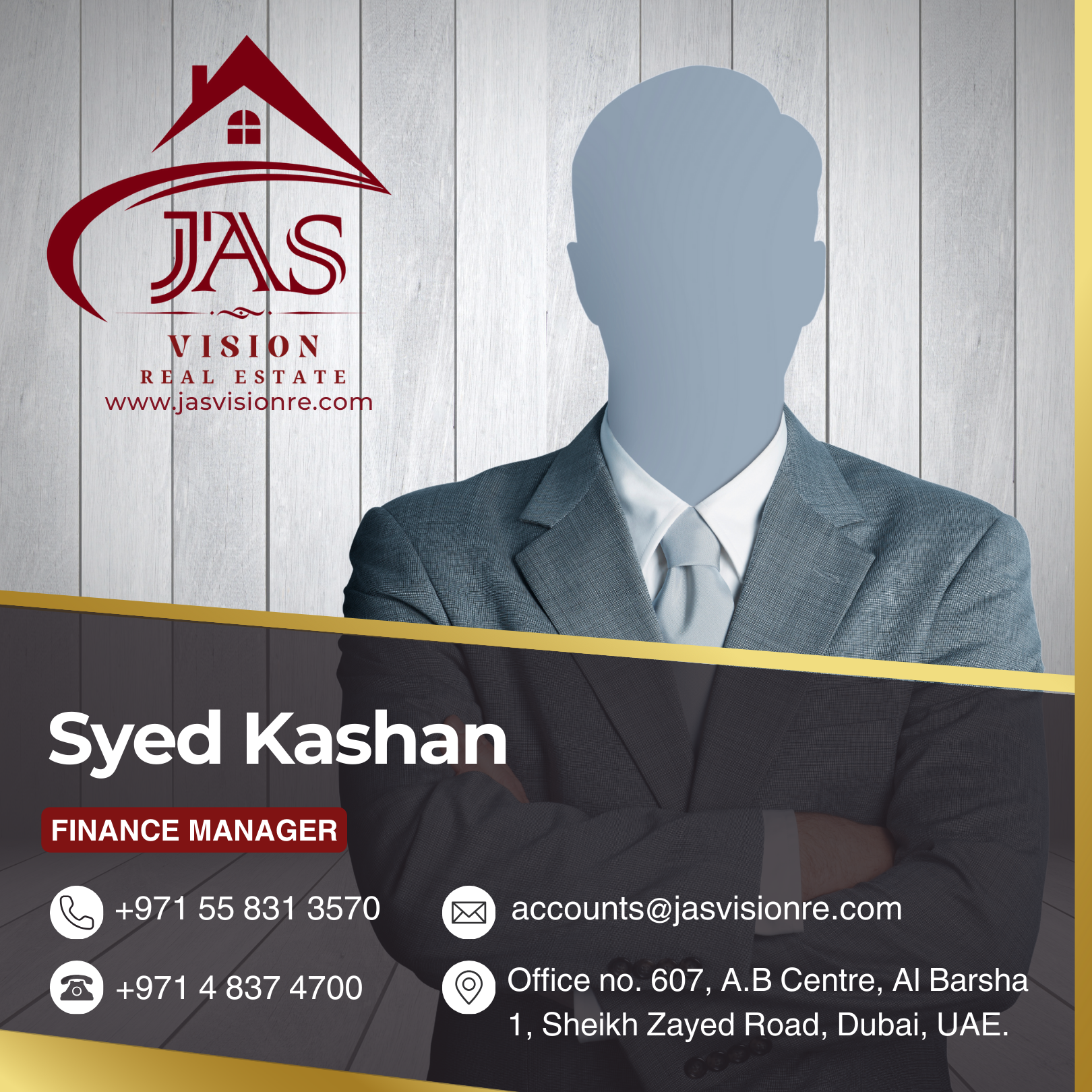 Syed Kashan Finance Manager Accounts@jasvisionre.com